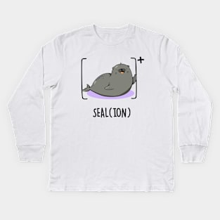 Seal Ion Cute Sea Lion Pun Kids Long Sleeve T-Shirt